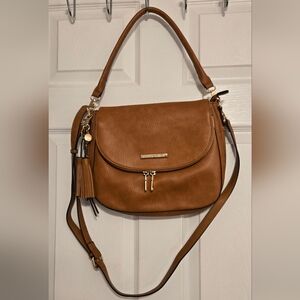 Poppy & Peonies Tan Crossbody Bag